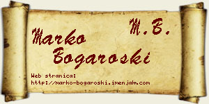 Marko Bogaroški vizit kartica